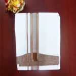 2B Caramel Brown  Border Handloom Dhoti