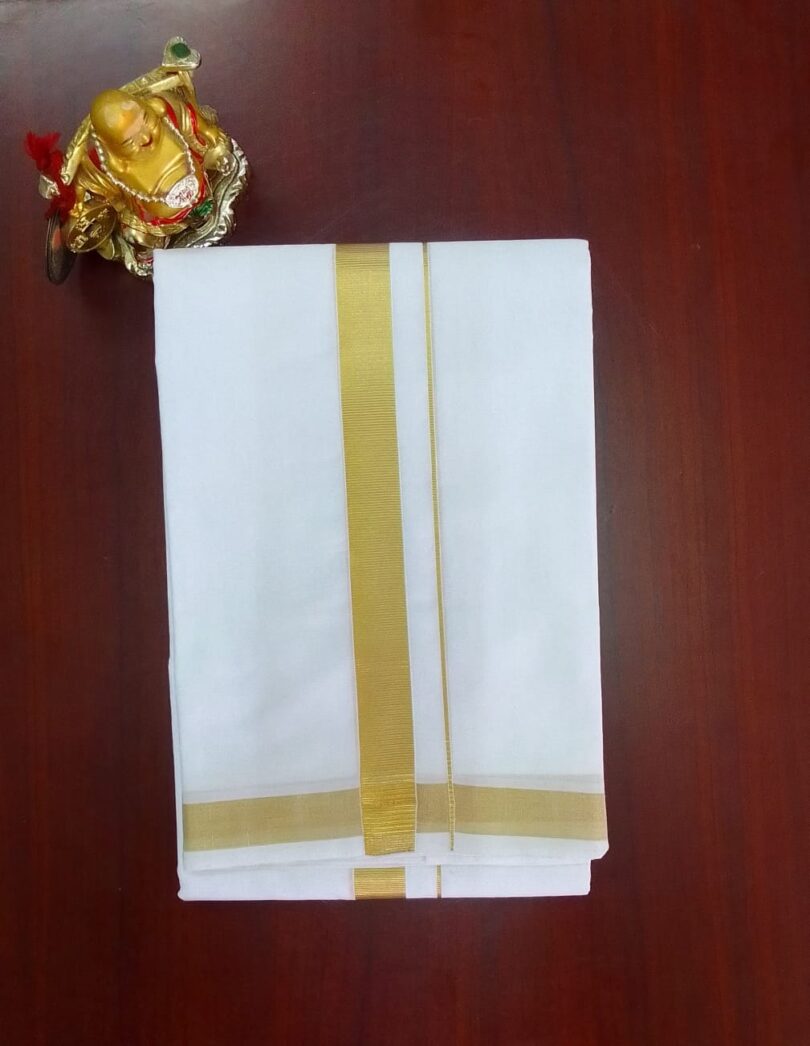 2B Golden Border Handloom Dhoti
