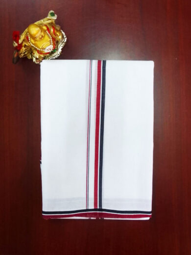 2B Black with Red Border Handloom Dhoti