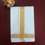 2B Golden (1.5 inch)  Border Handloom Dhoti