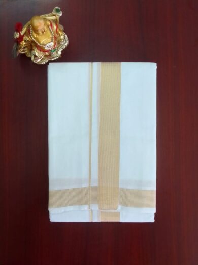 2B Golden Border Handloom Dhoti
