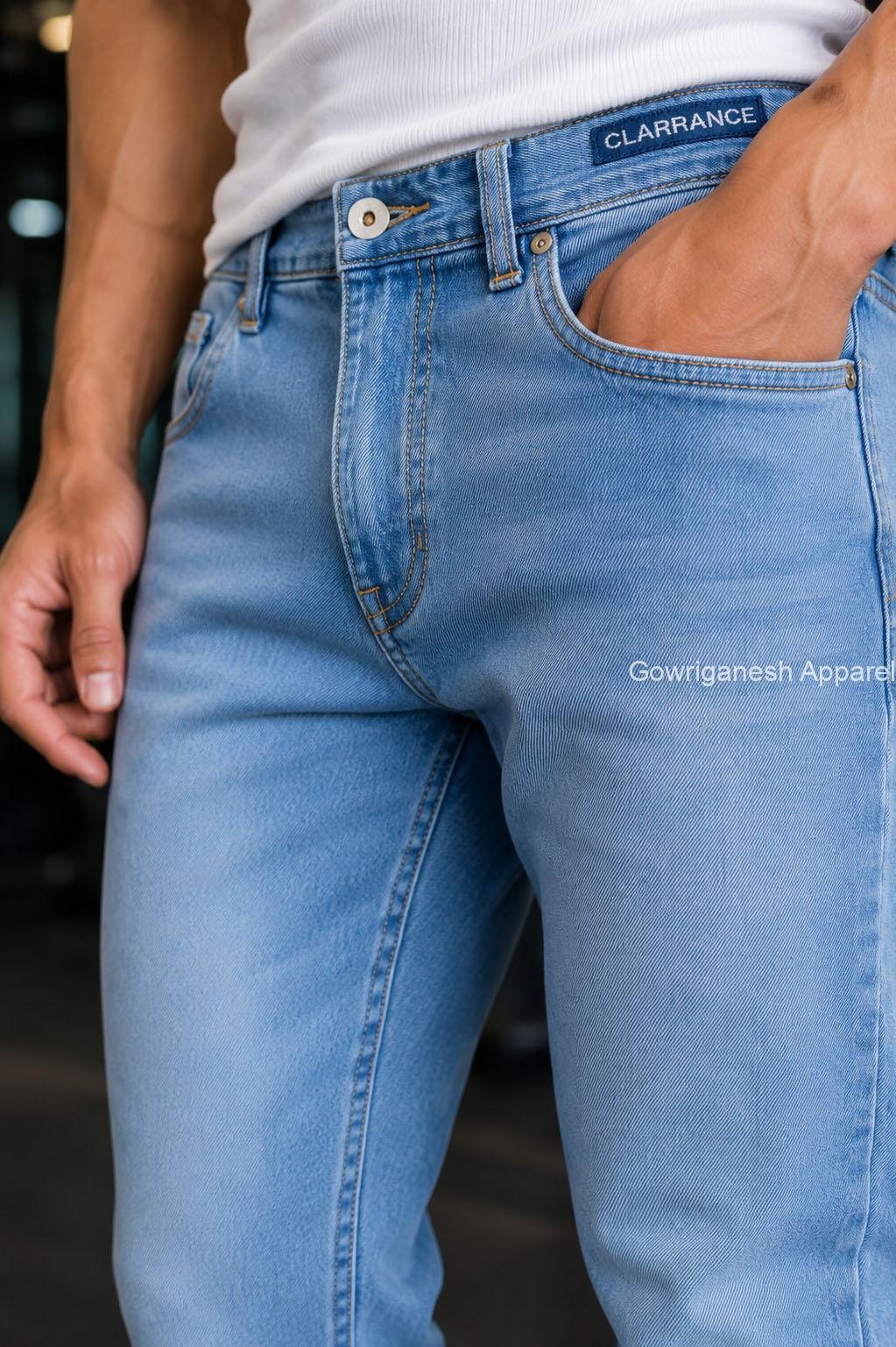 Cool Blue Denim Jeans - Image 3
