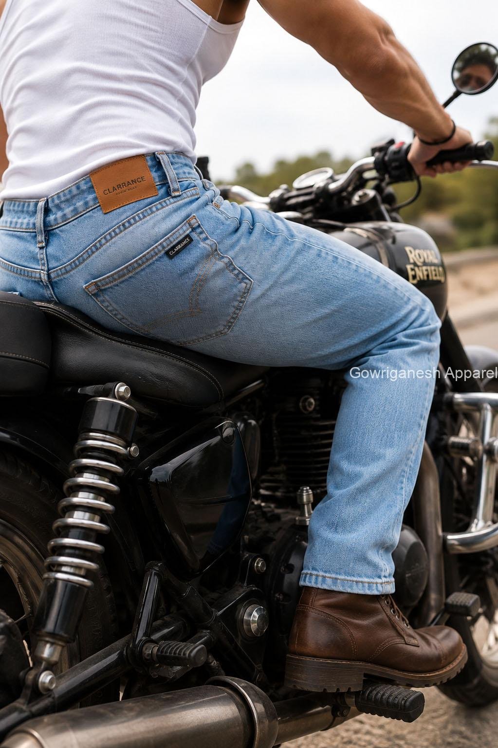Classic Bright Blue Jeans - Image 3