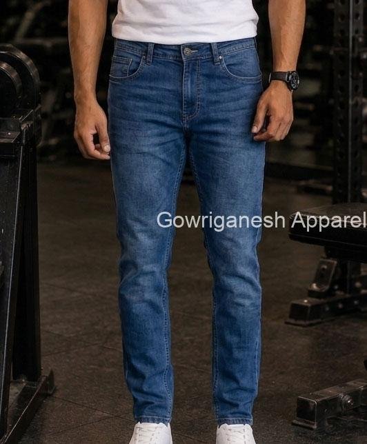 Warm Vintage Blue Denim Jeans - Image 2